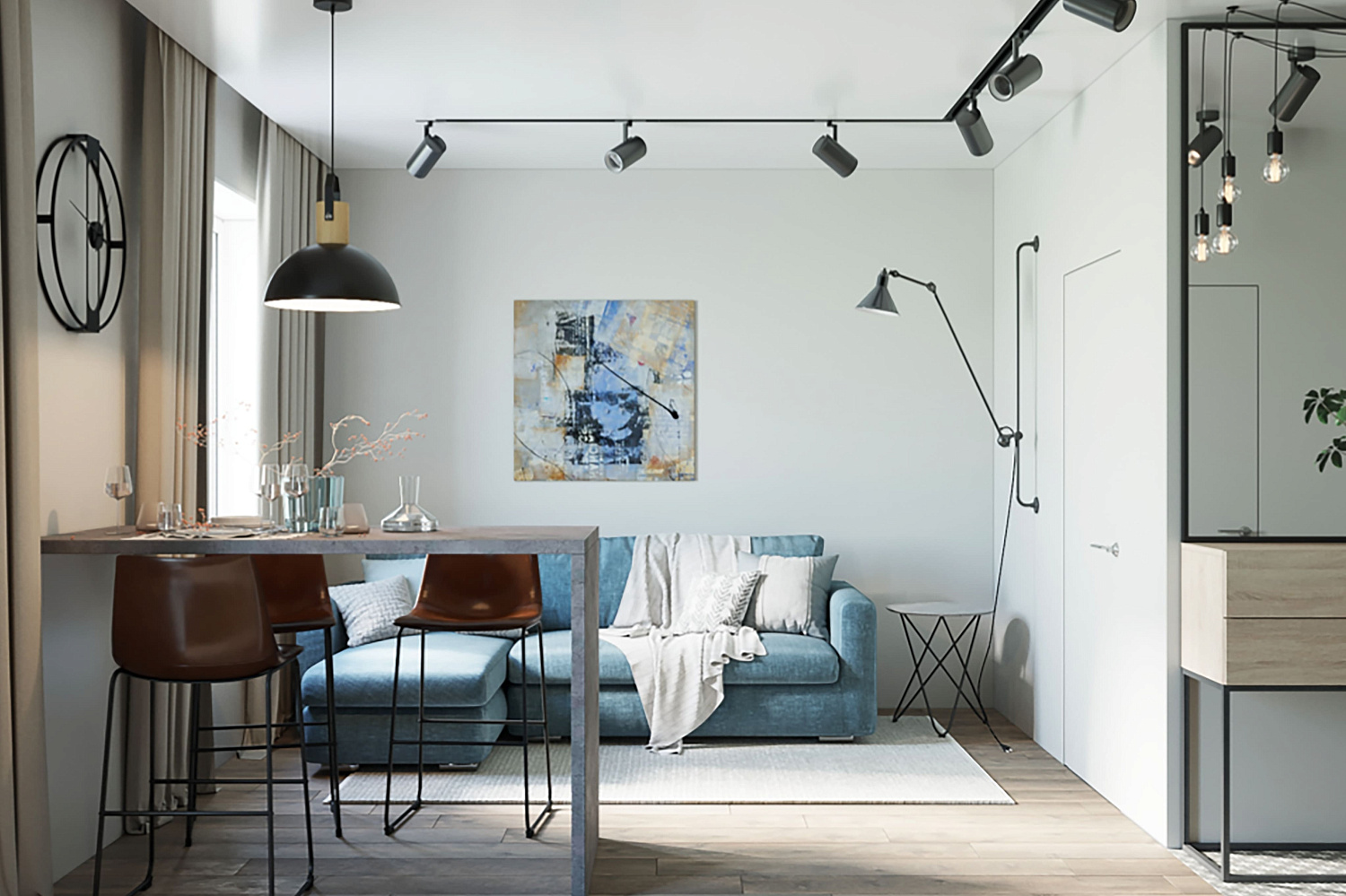 Типовой дизайн-проект однокомнатной квартиры ЖК «Королев»